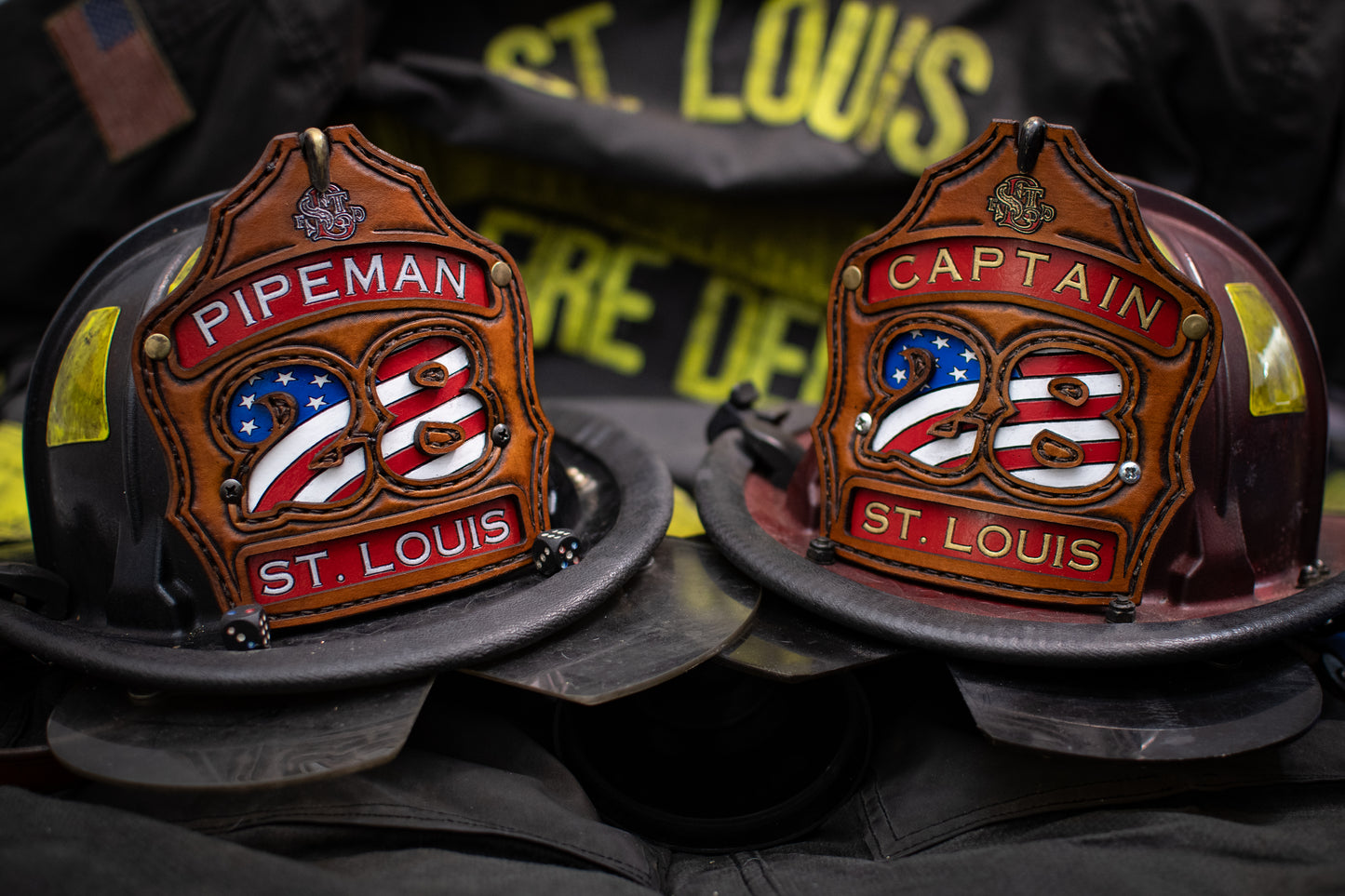 Custom Leather Helmet Shield